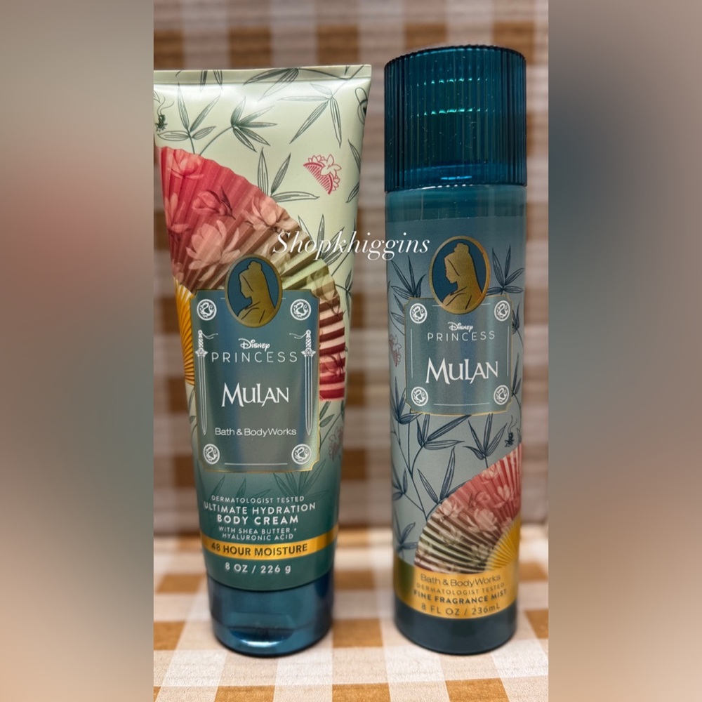 NEW B&BW Mulan Fragrance and Body Cream Set, Disney Princess Collection